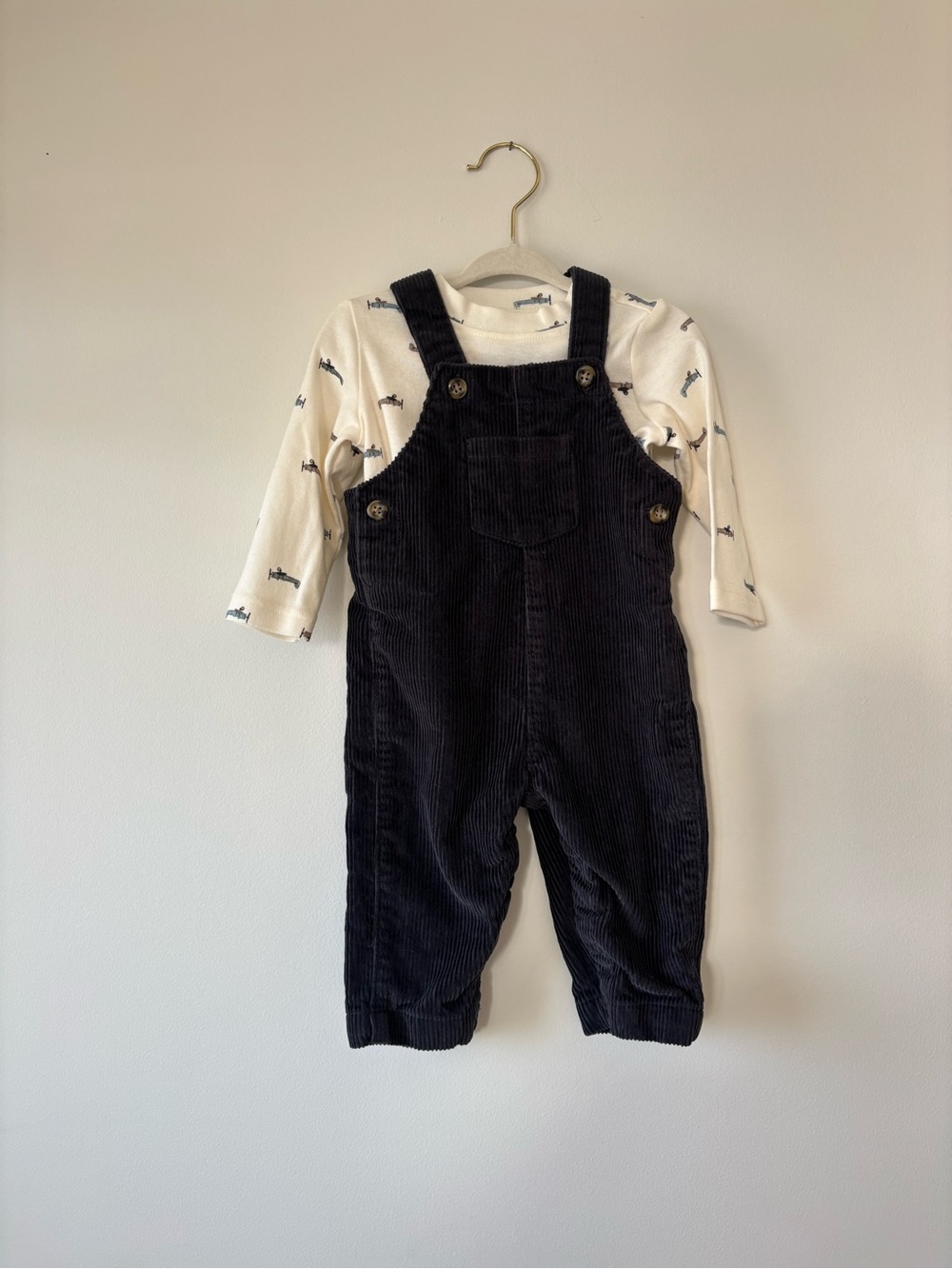 Carter's Dark Navy Corduroy Overalls
